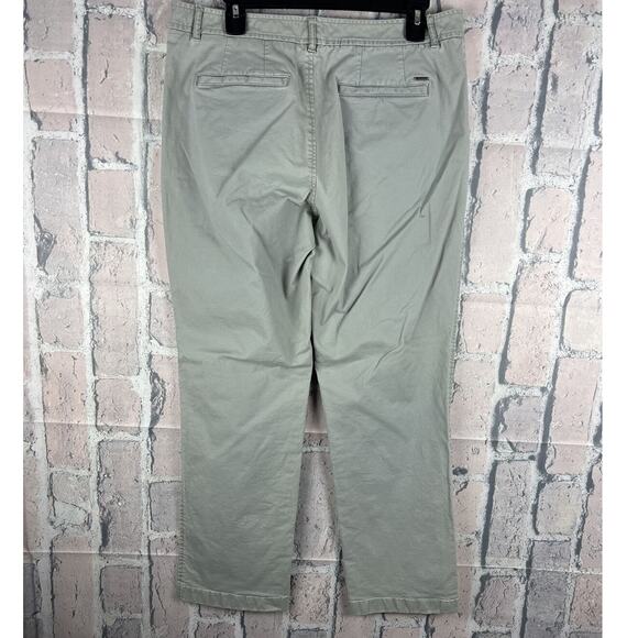 L.L Bean Favorite Fit Womens Casual Chino Pants Light Green Size 12 - Picture 3 of 12